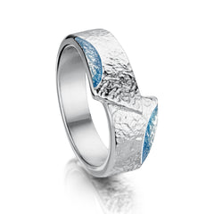 Standing Stones Enamel Ring in Sterling Silver by Sheila Fleet Jewellery