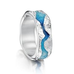 Lava Stream Dress Ring in Pentland Enamel by Sheila Fleet Jewellery