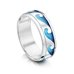 Sterling Silver Breckon Dress Ring in Pentland Enamel by Sheila Fleet Jewellery