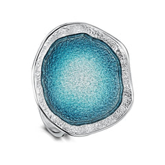 Lunar Dress Ring in Lichen Enamel by Sheila Fleet Jewellery