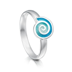 Skara Spiral Enamel Ring by Sheila Fleet Jewellery