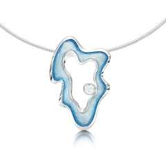 Rock Pool Enamel Dress Necklace with Moonstone by Sheila Fleet Jewellery