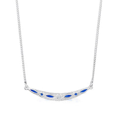 Sweetheart CZ Pendant Necklace in Electric Enamel by Sheila Fleet Jewellery