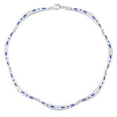 Sweetheart CZ Full Necklace in Electric Enamel by Sheila Fleet Jewellery