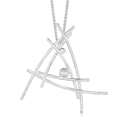 Morning Dew Enamel Dress Pendant with Moonstone & CZ