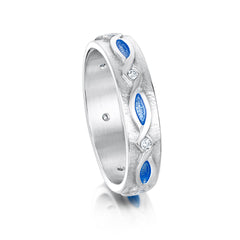 Sweetheart CZ Ring in Electric Enamel by Sheila Fleet Jewellery