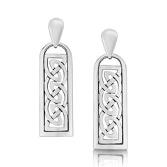 Celtic Arch Drop Earrings in Sterling Silver by Sheila Fleet Jewellery