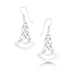 The Lover’s Knot Silver Dress Drop Earrings by Sheila Fleet Jewellery
