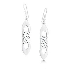 The Lover’s Knot Silver Occasion Drop Earrings by Sheila Fleet Jewellery