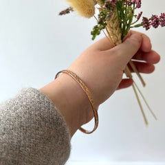 Matrix Bangle in 9ct Rose Gold by Sheila Fleet Jewellery