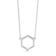 Honeycomb Small Necklace in Sterling Silver by Sheila Fleet Jewellery