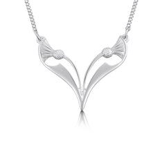 Thistle Necklace in Sterling Silver by Sheila Fleet Jewellery