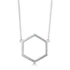Honeycomb Dress Necklace in Sterling Silver by Sheila Fleet Jewellery