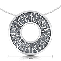 Runic Dress Necklace in Sterling Silver