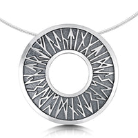 Runic Dress Necklace in Sterling Silver