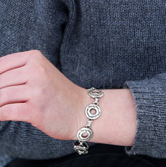 Ogham Bracelet in Sterling Silver by Sheila Fleet Jewellery