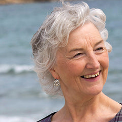 Ogham Drop Earrings in Sterling Silver by Sheila Fleet Jewellery