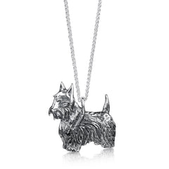 Scottie Dog Pendant in Sterling Silver by Sheila Fleet Jewellery