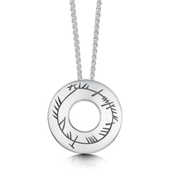 Ogham Pendant Necklace in Sterling Silver by Sheila Fleet Jewellery