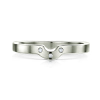 Diamond Arch Wedding Band in Platinum (to match DR179) by Sheila Fleet Jewellery