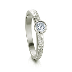 Matrix 0.25ct Diamond Ring in Platinum by Sheila Fleet Jewellery