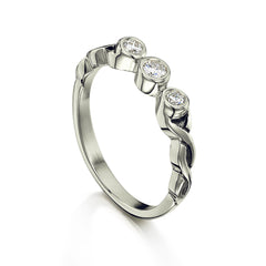 Celtic Trilogy Diamond Ring in Platinum by Sheila Fleet Jewellery