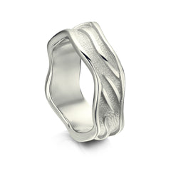 Sea Motion Ring in Platinum by Sheila Fleet Jewellery