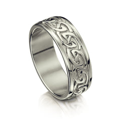 Celtic Knotwork Ring in Platinum by Sheila Fleet Jewellery