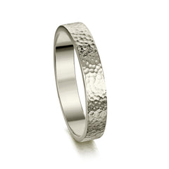 Honeycomb 4mm Textured Ring in Platinum by Sheila Fleet Jewellery