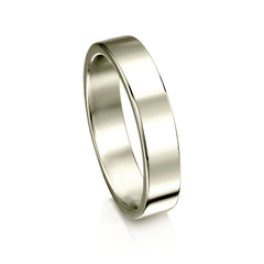 Contemporary 4mm Wedding Ring in Platinum by Sheila Fleet Jewellery