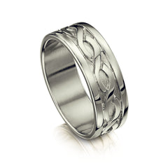 Pierowall Twist Celtic Ring in Platinum by Sheila Fleet Jewellery