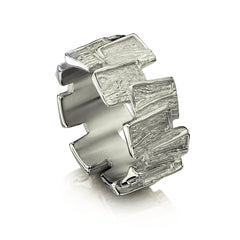 Flagstone Ring in Platinum by Sheila Fleet Jewellery