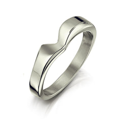 V-shape Wedding Band in Platinum (to match DR191) by Sheila Fleet Jewellery
