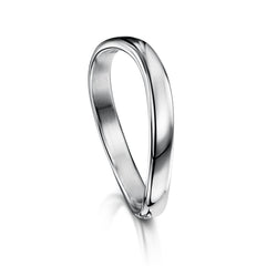 Wave Ring in Platinum by Sheila Fleet Jewellery