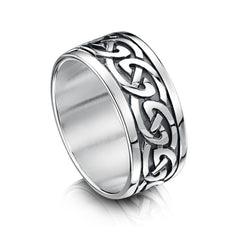 Celtic Knotwork Dress Ring in Sterling Silver by Sheila Fleet Jewellery