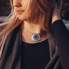 Runic Necklace in Skaill Enamel by Sheila Fleet Jewellery