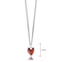 Secret Hearts Enamel Pendant in Sterling Silver by Sheila Fleet Jewellery