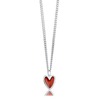 Secret Hearts Enamel Pendant in Sterling Silver by Sheila Fleet Jewellery