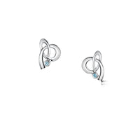 Tidal Blue Topaz Stud Earrings in Sterling Silver