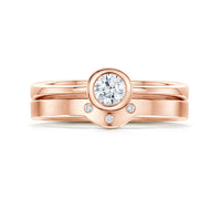 Diamond Arch 0.25ct Solitaire Ring Set in 9ct Rose Gold by Sheila Fleet Jewellery