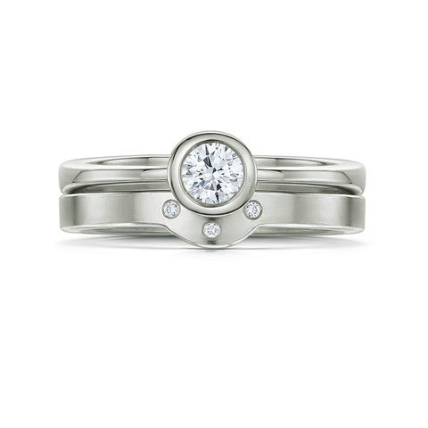 Diamond Arch 0.25ct Solitaire Ring Set in Platinum