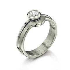 Arch Solitaire 0.40ct Ring Set in Platinum