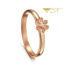 Diamond Daisies Ring in 18ct Rose Scottish Gold