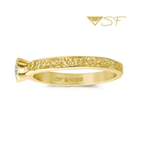 18ct Yellow Scottish Gold Matrix 0.25ct Diamond Ring by Sheila Fleet Jewellery.