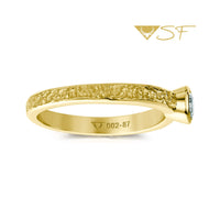 18ct Yellow Scottish Gold Matrix 0.25ct Diamond Ring by Sheila Fleet Jewellery.