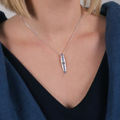 Sweetheart CZ Dress Pendant in Electric Enamel by Sheila Fleet Jewellery