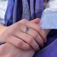 Thistle Ring with 6mm Amethyst by Sheila Fleet Jewellery