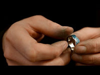 Sea Motion Ring in Shallows Enamel