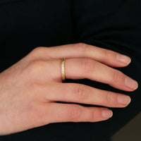 Matrix 3mm Band in 18ct Yellow Scottish Gold by Sheila Fleet Jewellery