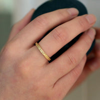 Matrix 3mm Band in 18ct Yellow Scottish Gold by Sheila Fleet Jewellery